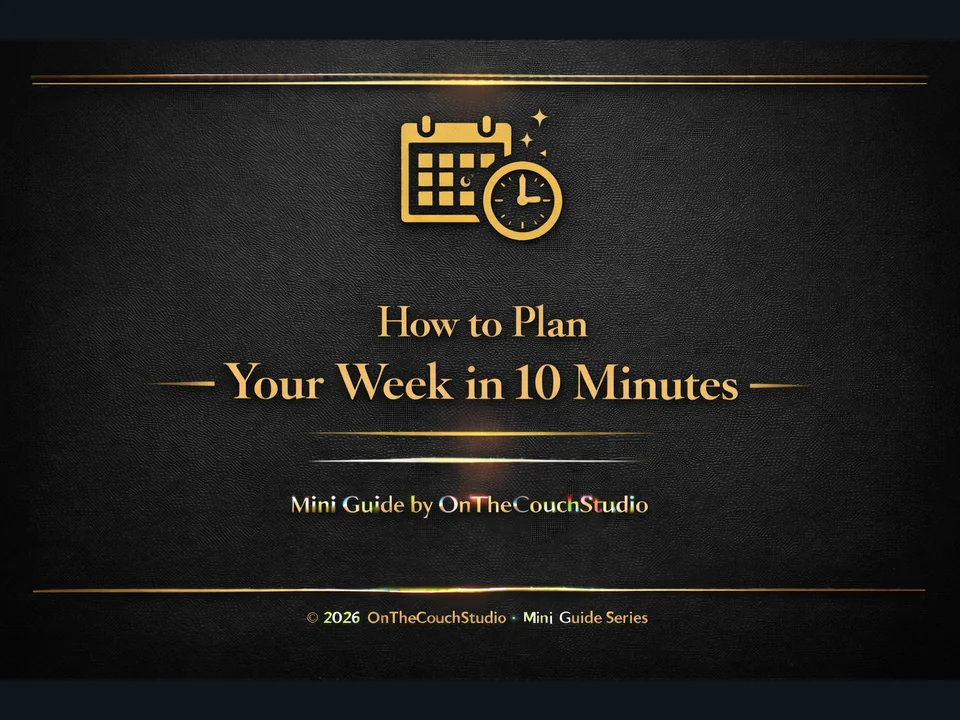 How to Plan Your Week in 10 Minutes product preview