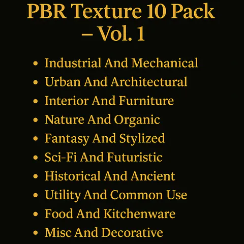 PBR Texture 10 Pack – Vol. 1