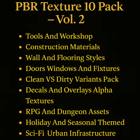 PBR Texture 10 Pack – Vol. 2