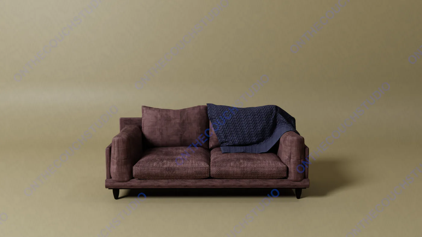 Couch 02 3D Model preview