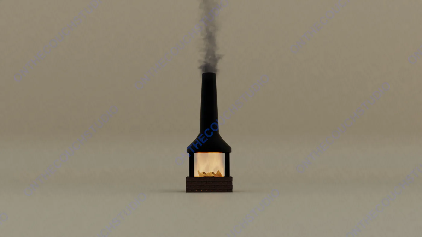 Fireplace 01 3D Model product preview