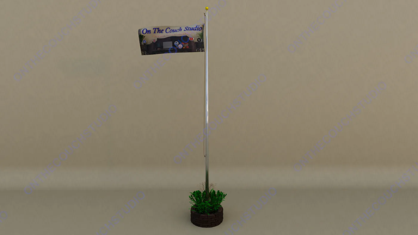 Flag 01 3D Model product preview
