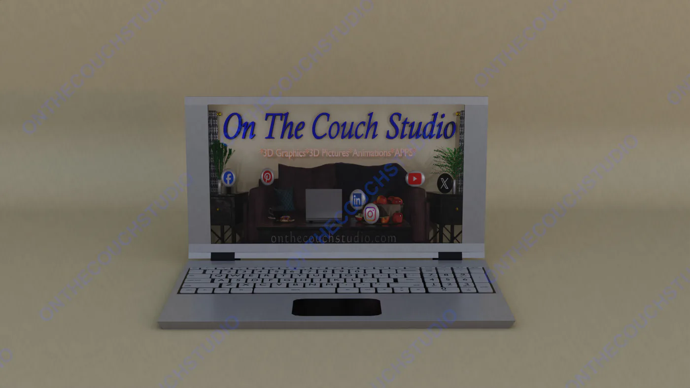 Laptop 01 3D Model product preview