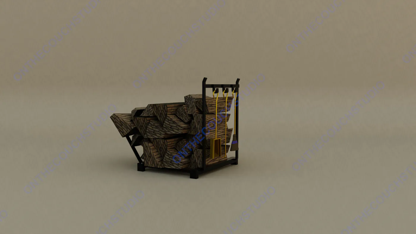Log Rack Tools 01 3D Model product preview