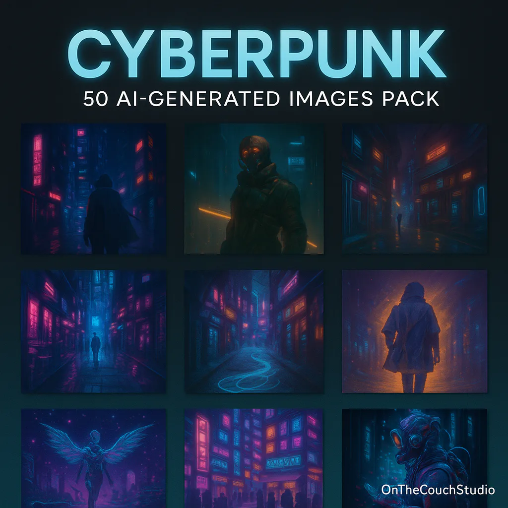 Cyberpunk AI Image Pack product preview