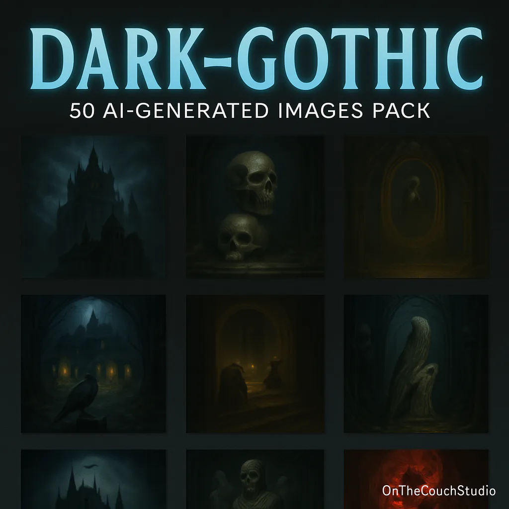Dark Gothic AI Image Pack product preview