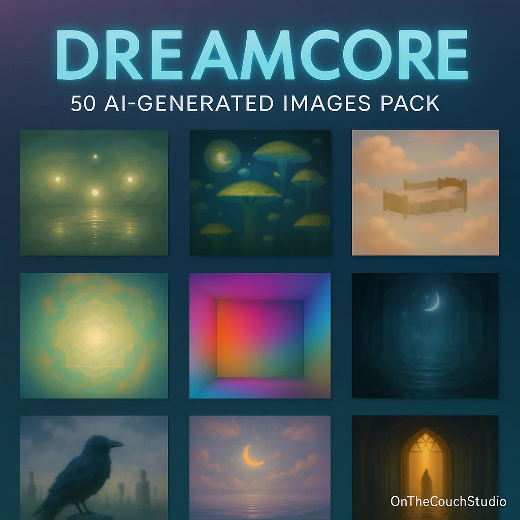 Dreamcore AI Image Pack product preview