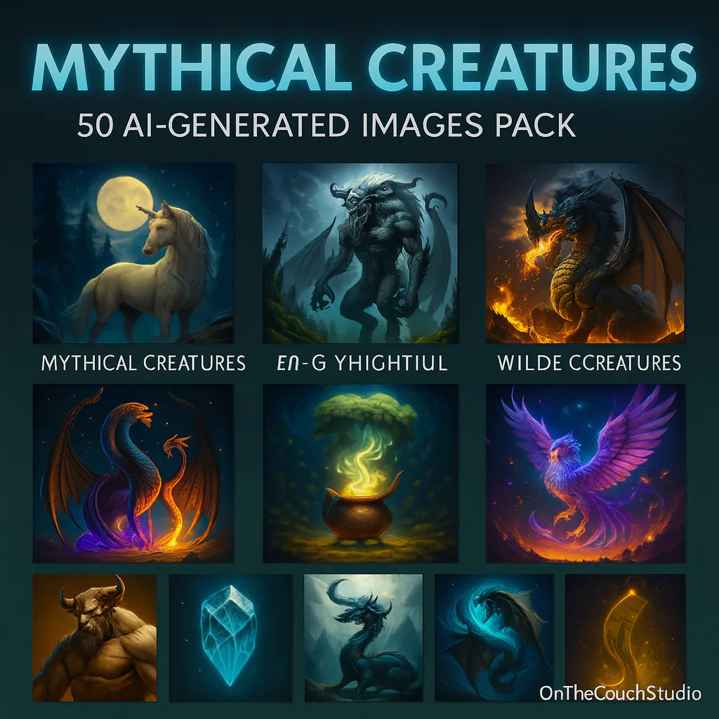 Mythical Creatures AI Image Pack product preview
