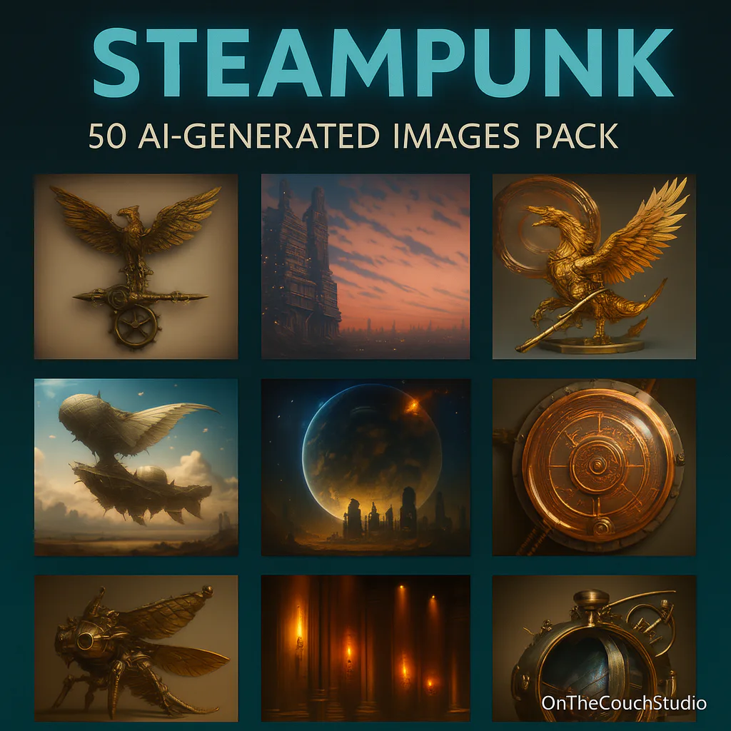 Steampunk AI Image Pack product preview