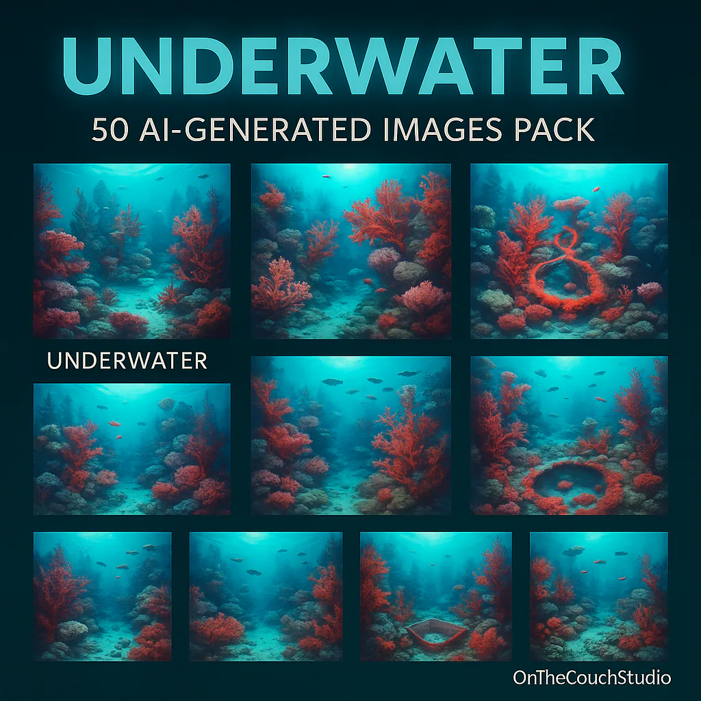 Underwater AI Image Pack product preview